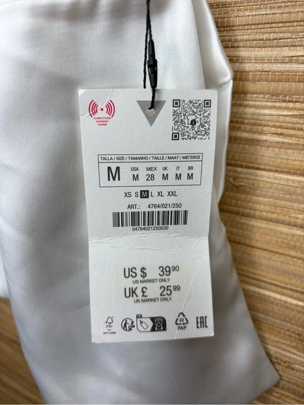 Zara Satin-Effect Tied Halter Top NWT Oyster White Sz M